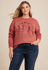 Plus Size Stayin Alive Relaxed Fit Sweatshirt, C1700, small