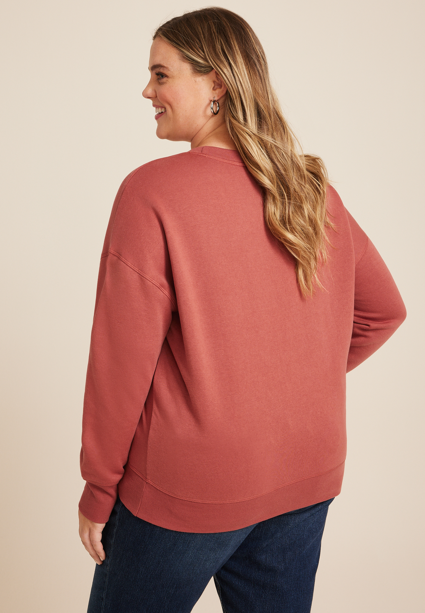 Plus Size Stayin Alive Relaxed Fit Sweatshirt, C1700, large