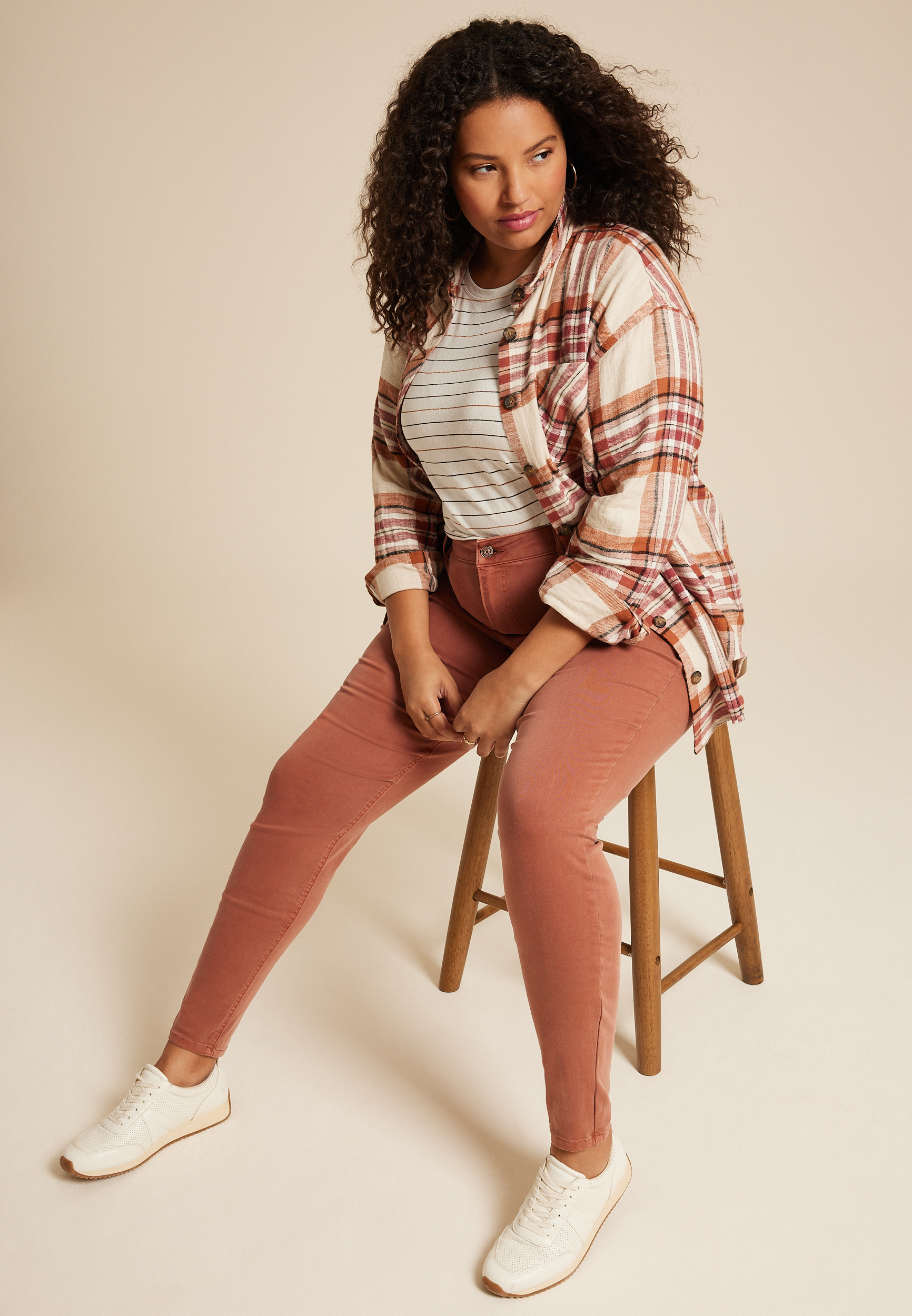 Plus Size m jeans by maurices™ High Rise Color Jegging
