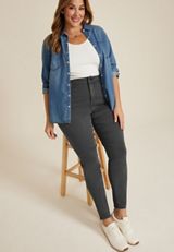 Plus Size m jeans by maurices&trade; High Rise Color Jegging, C4033, small