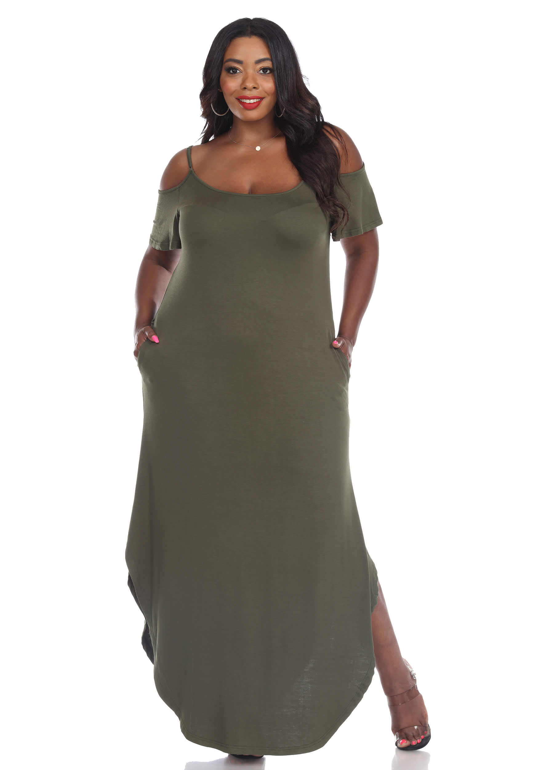 White Mark Plus Size Lexi Maxi Dress