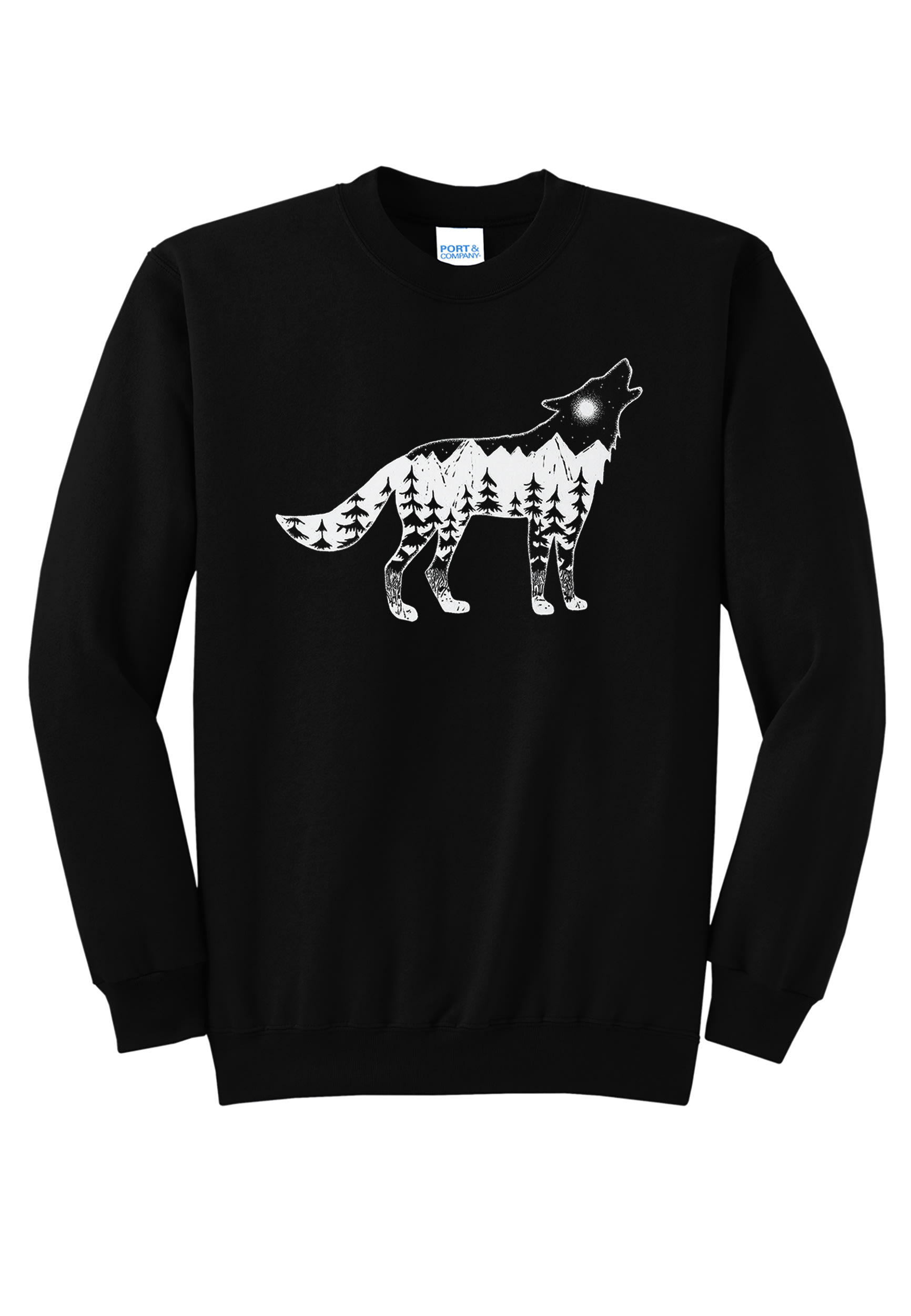 LA Pop Art Plus Women's Howling Wolf Sweatshirt