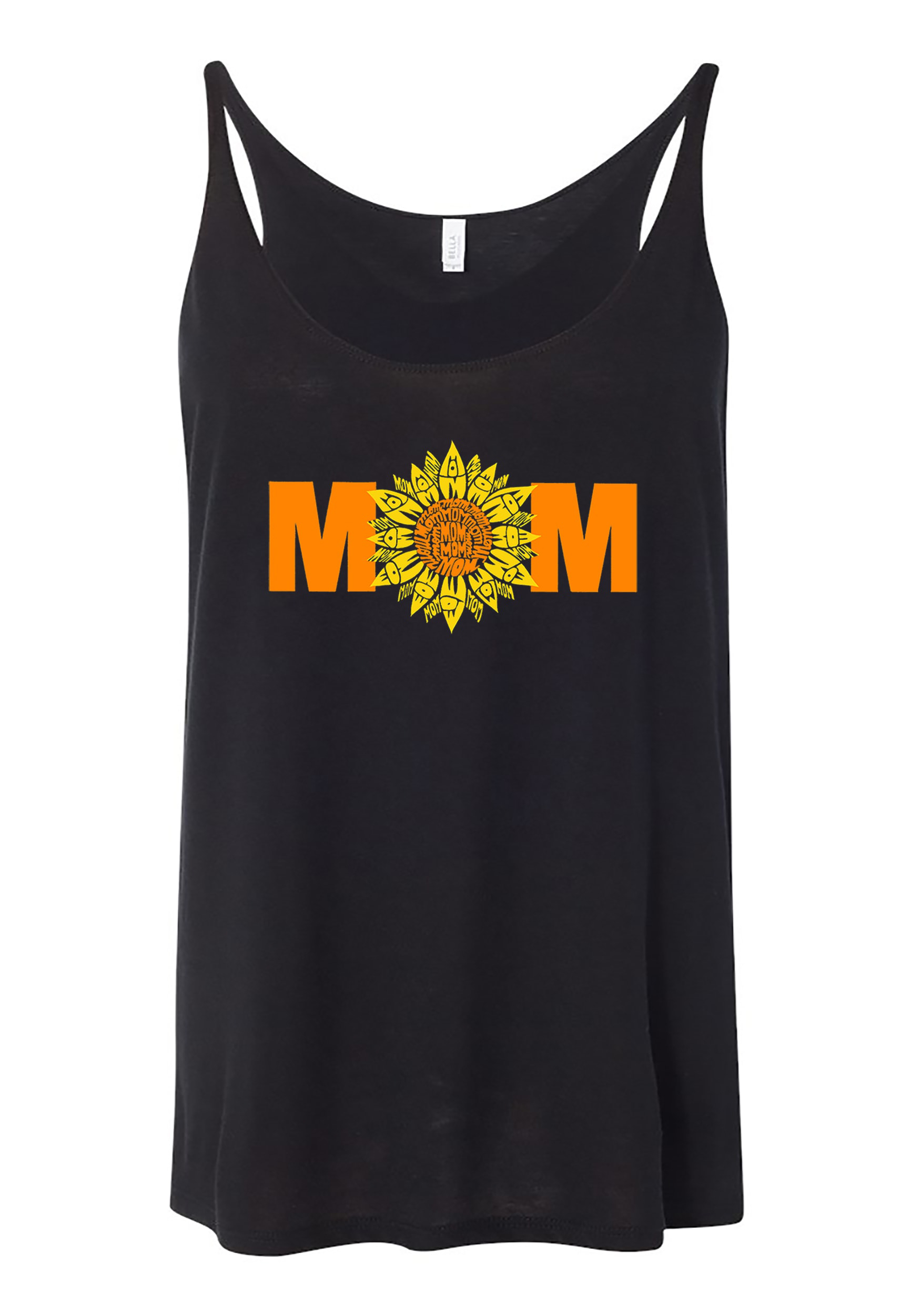 LA Pop Art Women's Mom Sunflower Premium Word Tank