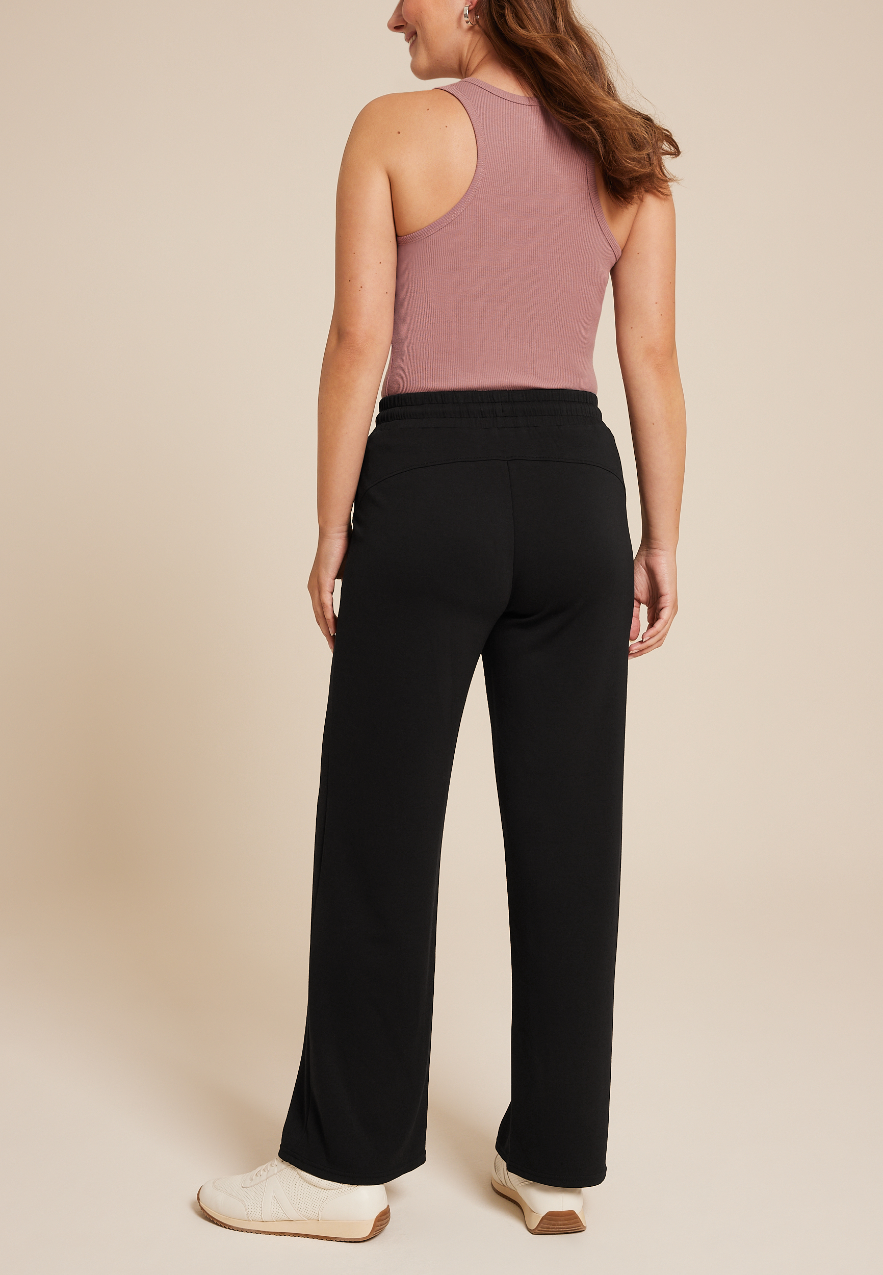 Scuba Knit Wide Leg Sweatpant