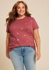Plus Size 24/7 Dawson Pumpkin Crew Neck Tee, C6214, small