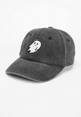 Ghost Baseball Hat, BLACK, small