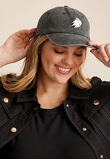 Ghost Baseball Hat, BLACK, small