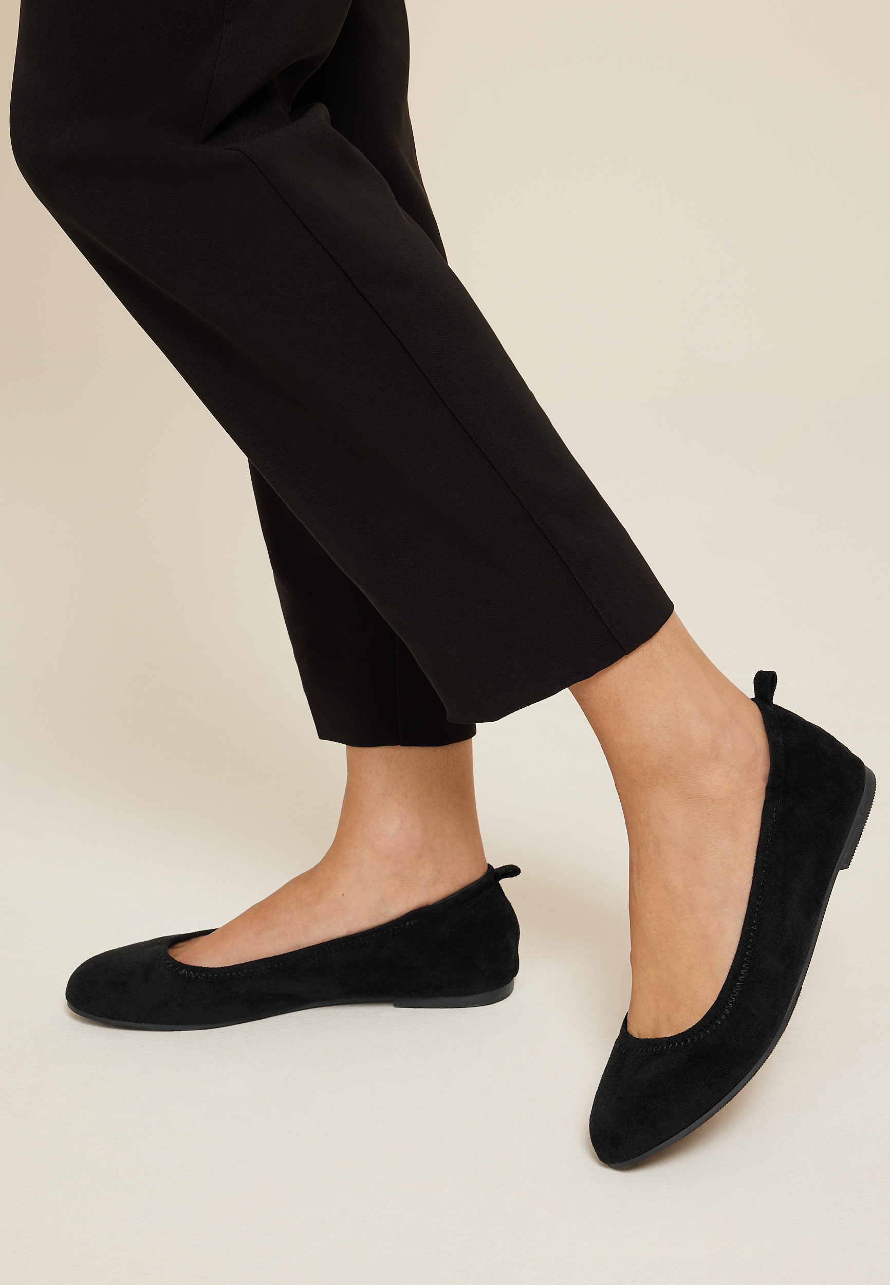 SuperCush Gwen Faux Suede Scrunch Back Ballet Flat maurices