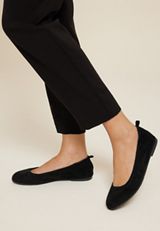 SuperCush Gwen Faux Suede Scrunch Back Ballet Flat, C106, small