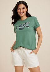 Lake Life Oversized Fit Graphic Tee, C9356, small