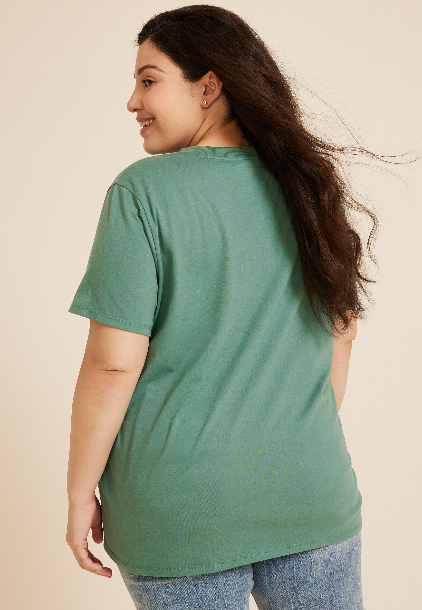 Plus Size Lake Life Oversized Fit Graphic Tee, C9356, large