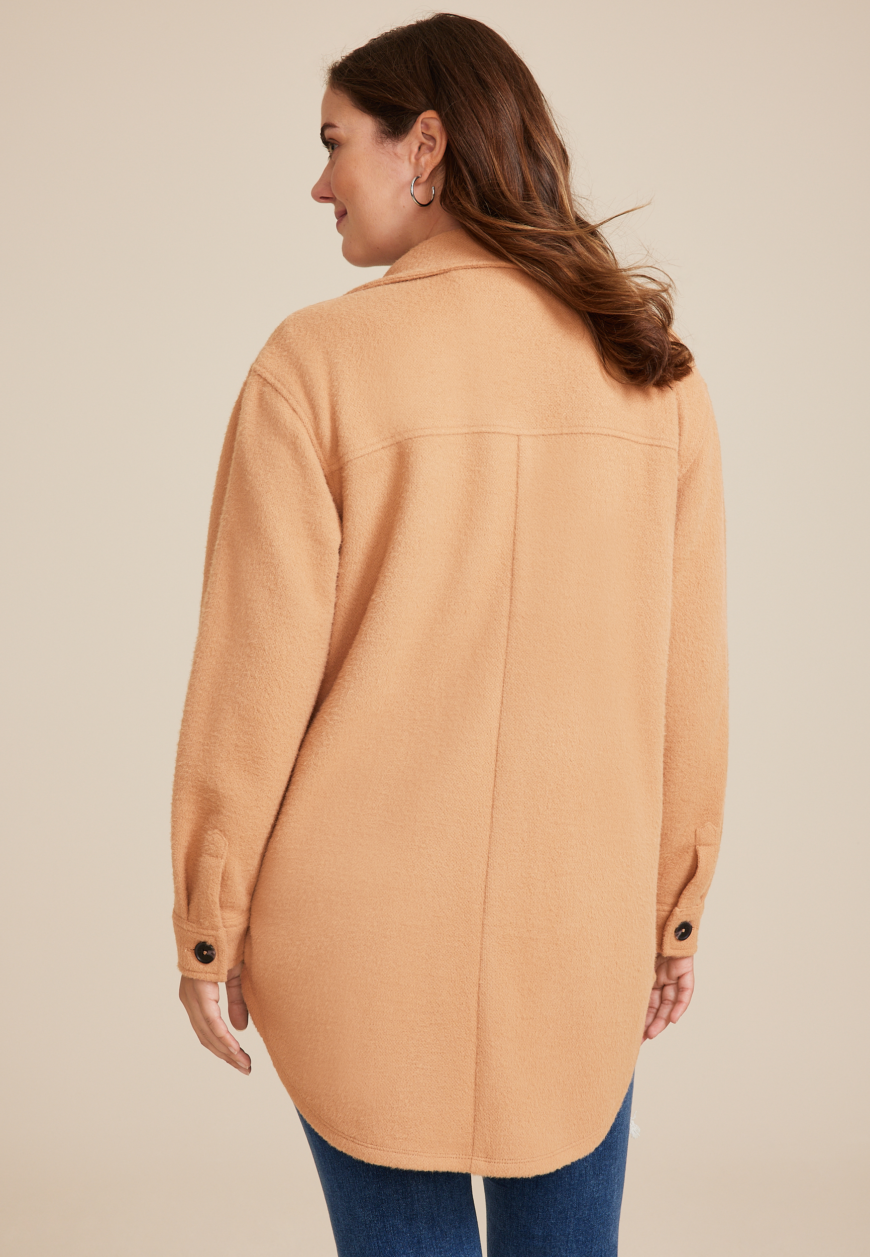 Super Plush Longline Shacket, C9812, large