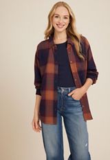 Pucker Plaid Button Up Shirt, C1943, small