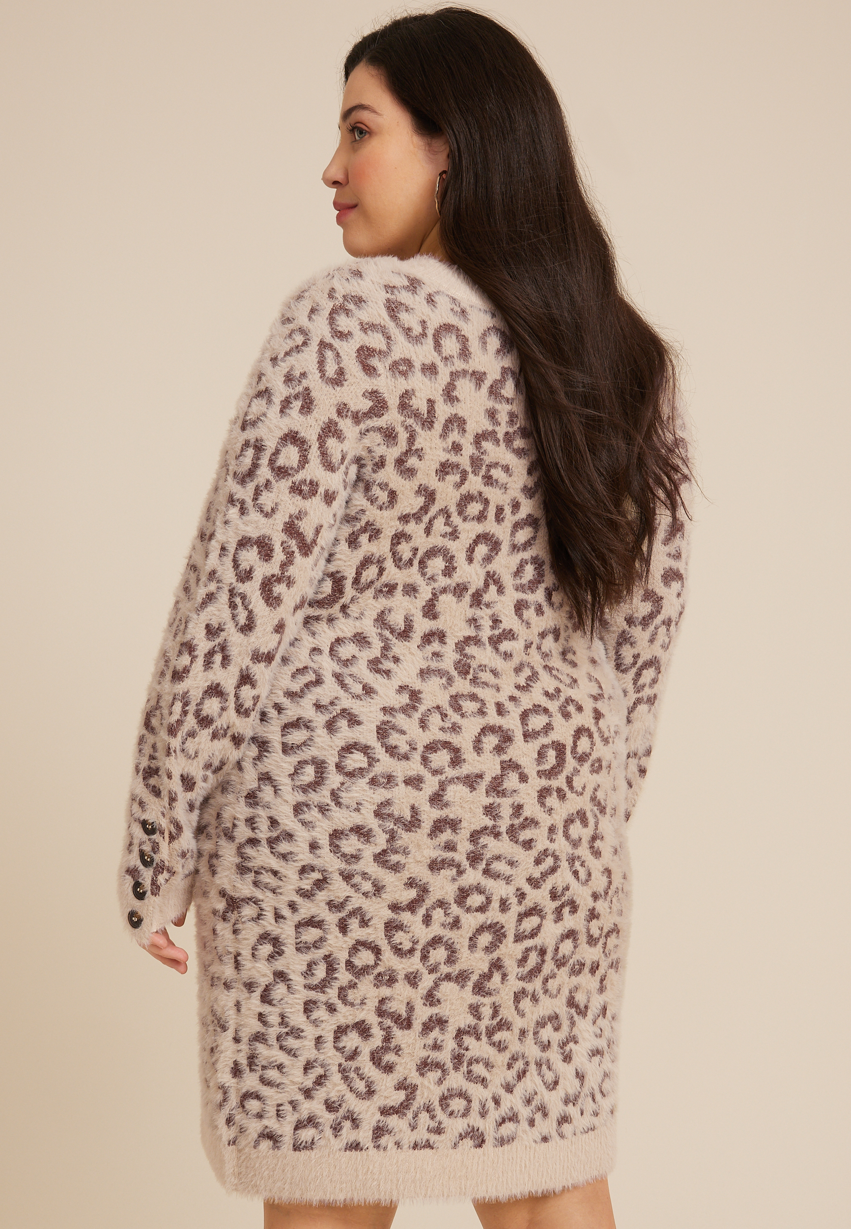 Plus Size Animal Sweater Dress, C9748, large