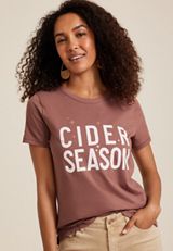 Cider Season Classic Fit Graphic Tee, COCONUT SHELL, small