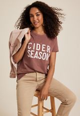 Cider Season Classic Fit Graphic Tee, COCONUT SHELL, small