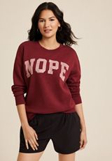 Nope Relaxed Fit Sweatshirt, C830, small