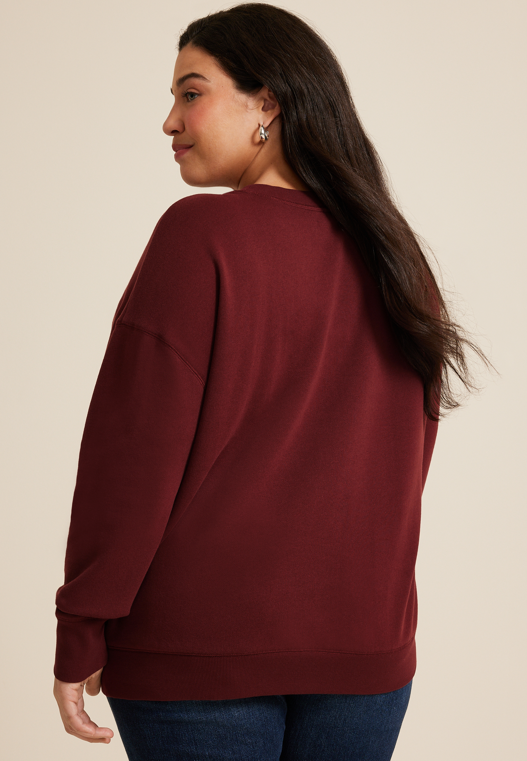 Plus Size Nope Relaxed Fit Sweatshirt, C830, large