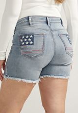 Plus Size Silver Jeans Co.&reg; Suki Curvy Americana Mid Rise Luxe Stretch 5in Short, C2806, small