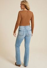 Curvy High Rise Ripped Flare Jean, C2806, small