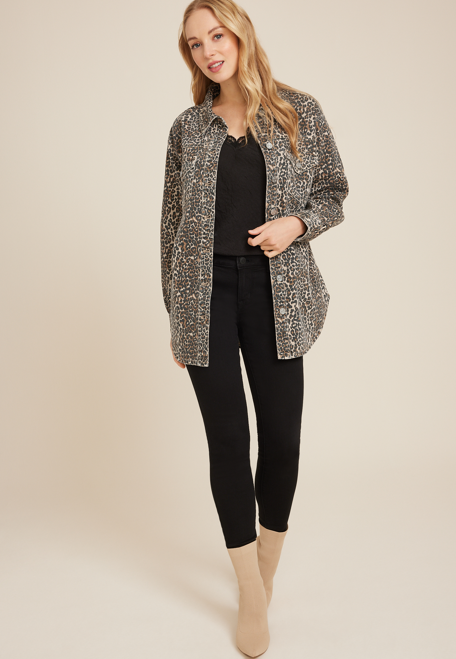 Leopard Oversized Shacket, C1524, large