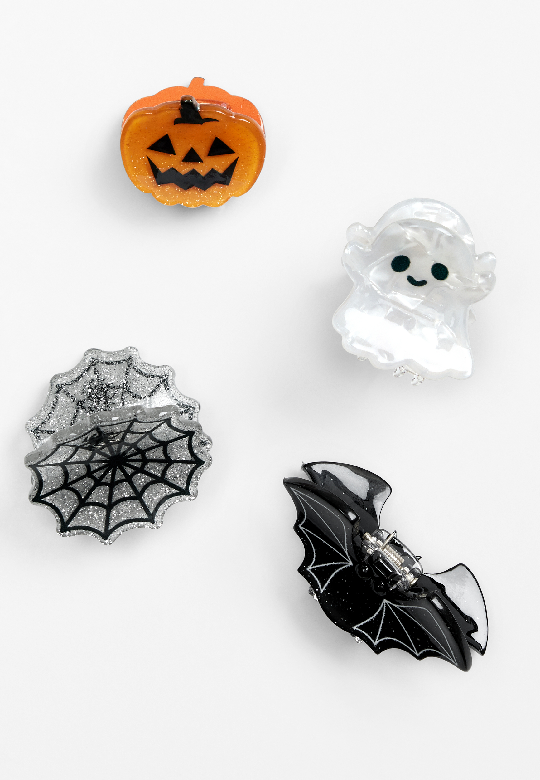 4 Pack Halloween Print Mini Claw Hair Clips | maurices