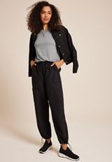 24/7 Clara Long Sleeve Tee, MEDIUM HEATHER GRAY, small