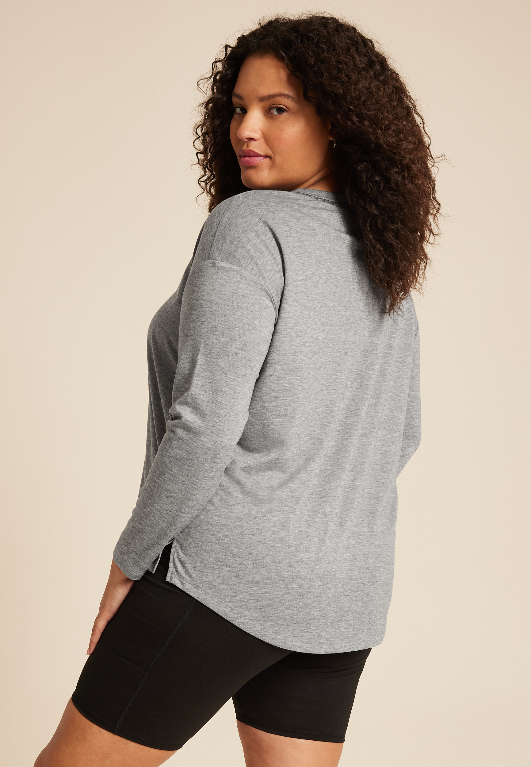 Plus Size 24/7 Clara Long Sleeve Tee, C2820, large