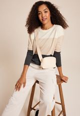 24/7 Clara Colorblock Long Sleeve Tee, MULTI, small
