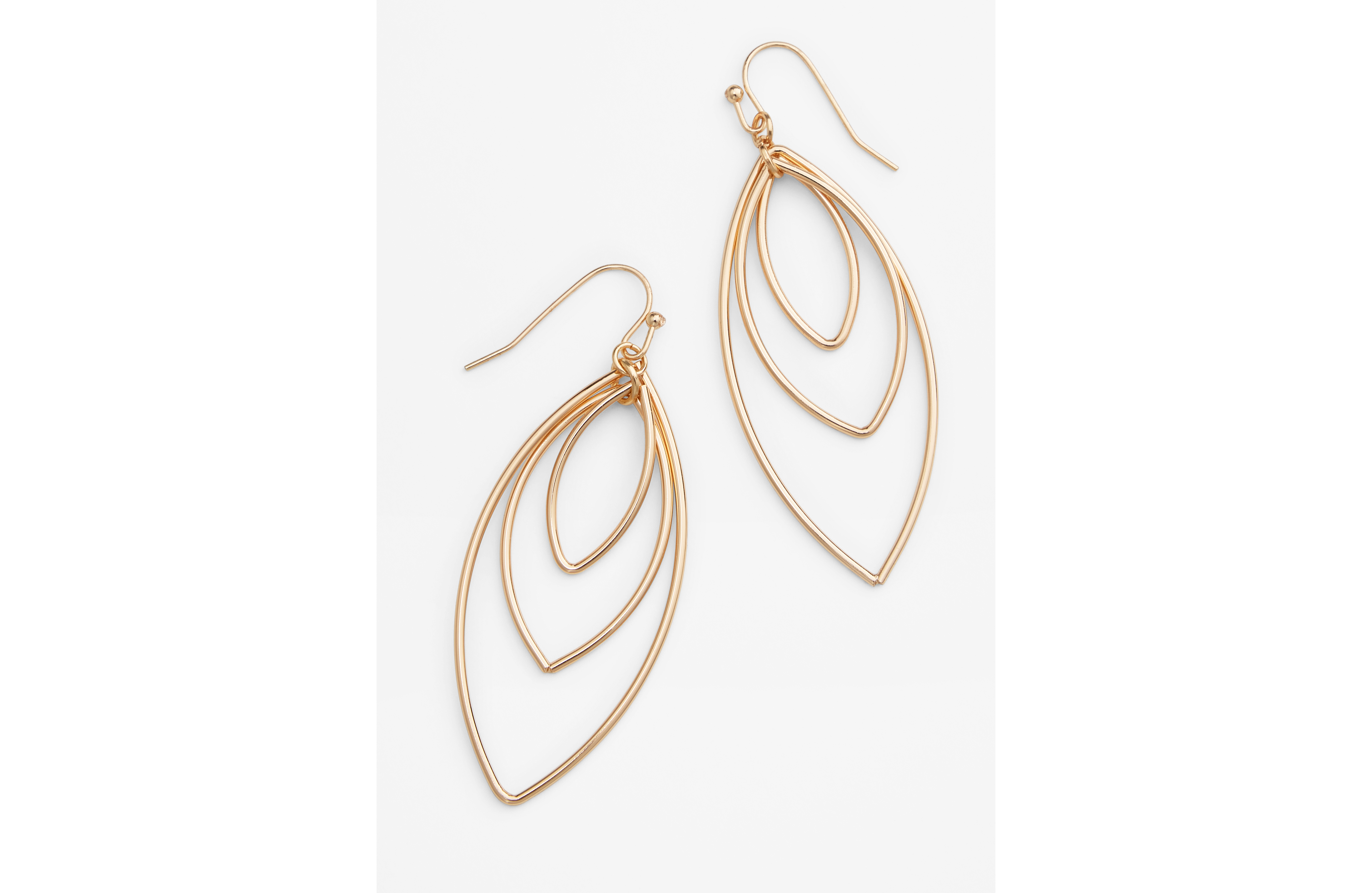 Gold Leaf Drop Earrings