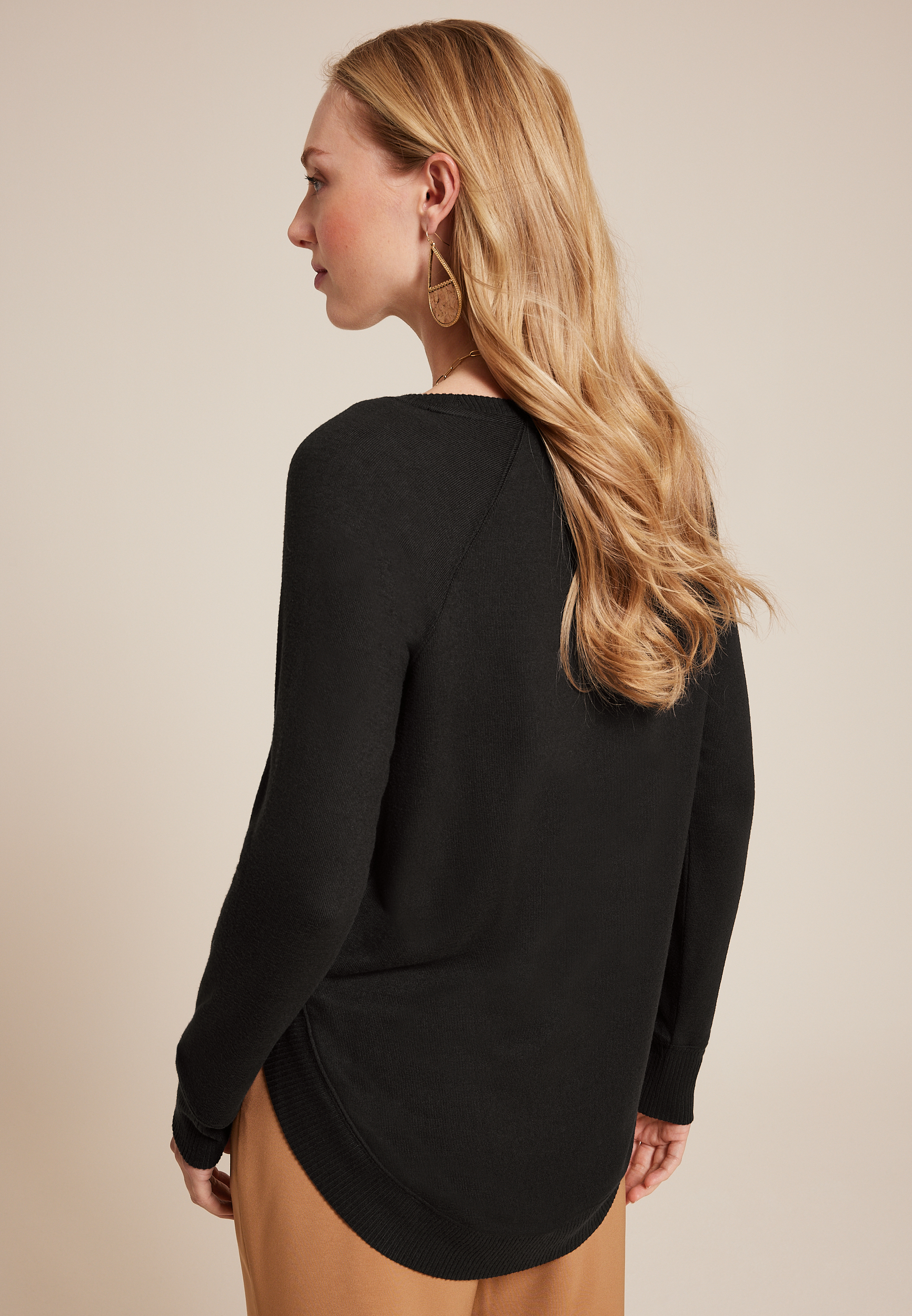 Haven Round Hem Tunic, BLACK, large