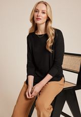 Haven Round Hem Tunic, BLACK, small