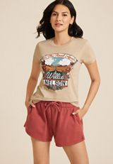 Willie Nelson Oversized Fit Graphic Tee, C202, small