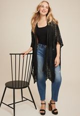 Crochet Knit Kimono, C106, small