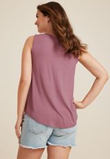 Ruffle Trim Tank Top, C7249, small