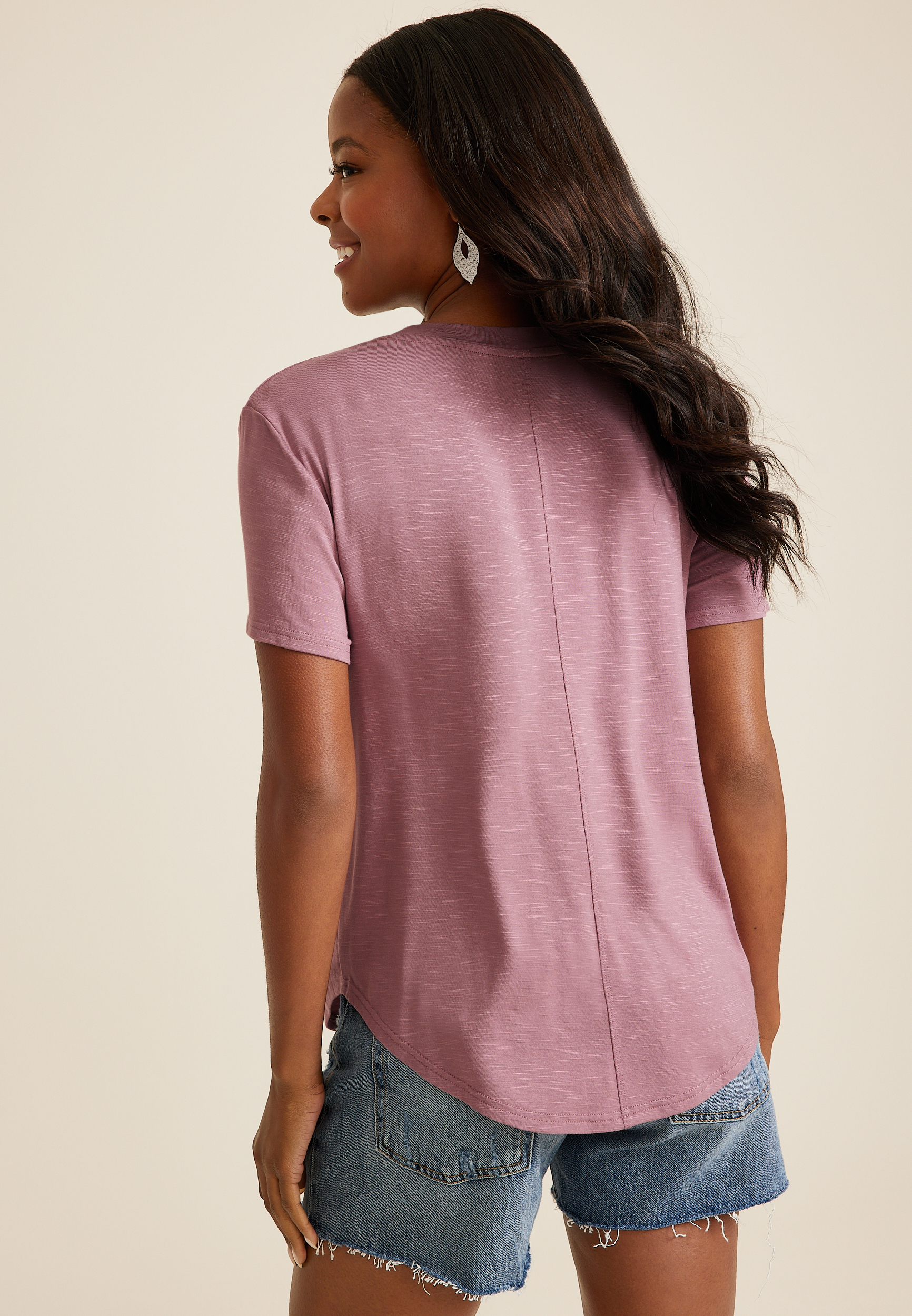 24/7 Relaxed V Neck Tee, C7249, large