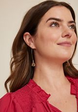 Crystal Charm Drop Earring, GOLD, small