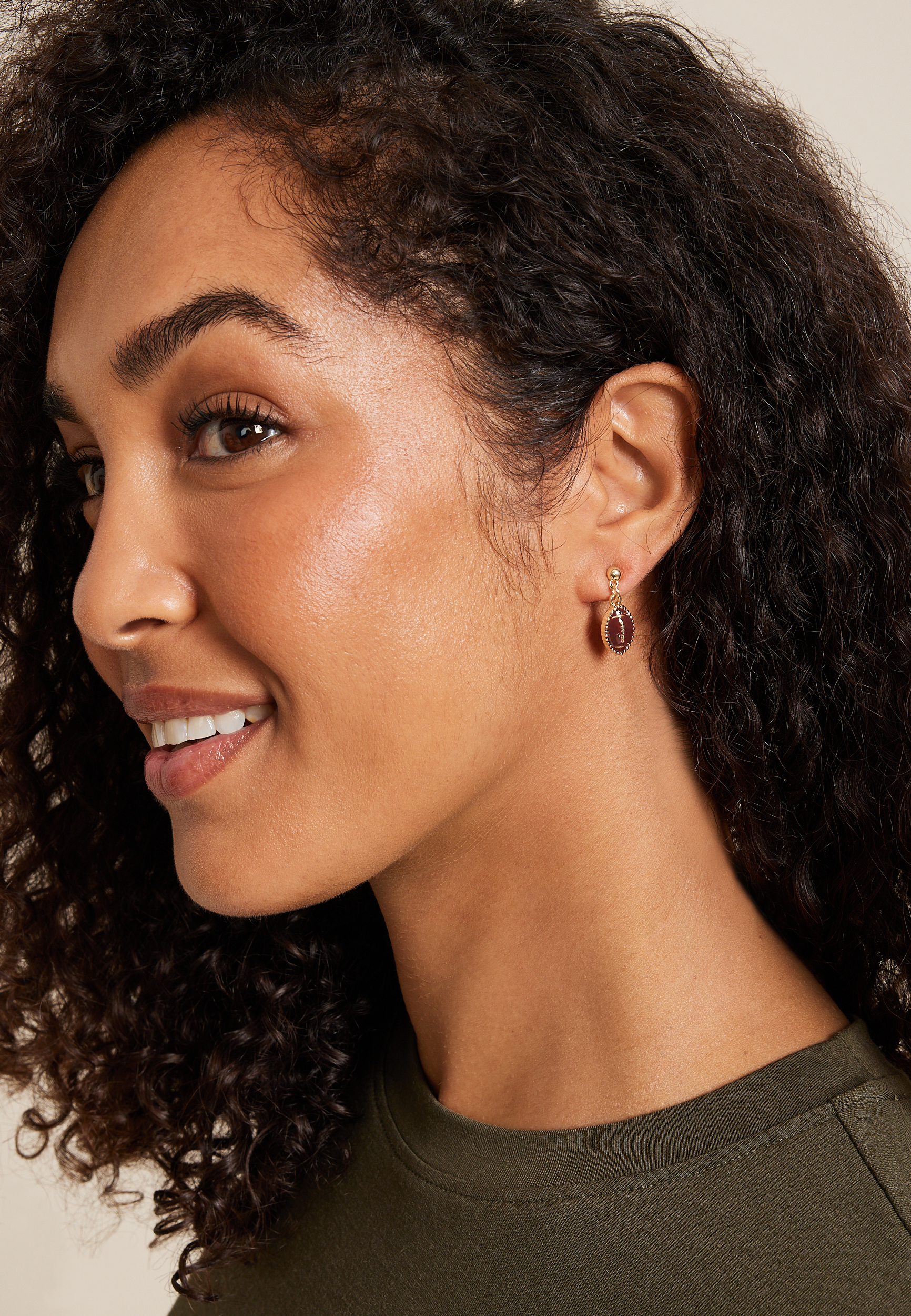 6 Pack Football Earring Set, C8653, large