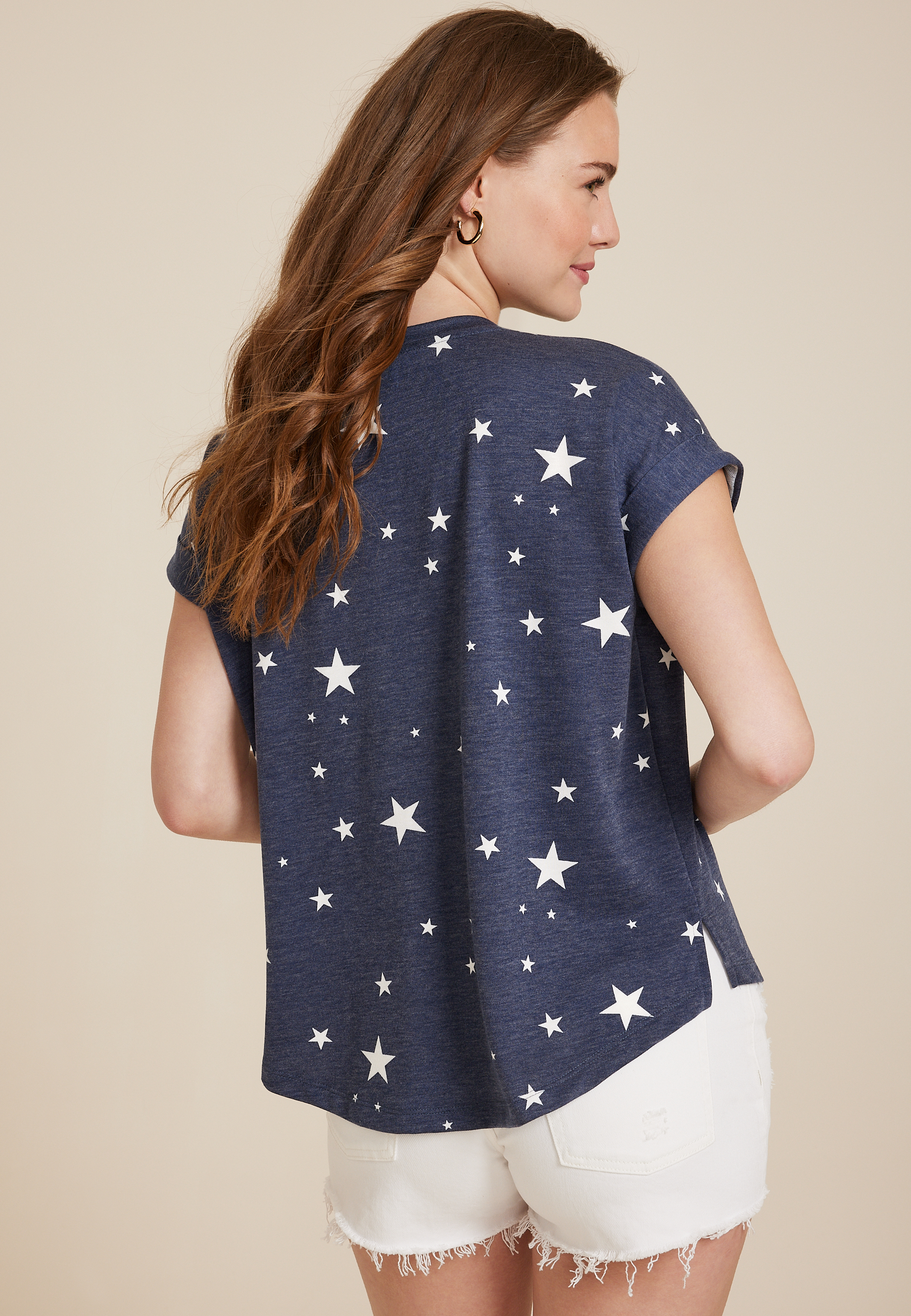 24/7 Clara Star Short Sleeve Tee, C1769, large