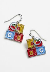 ABC Teacher Earrings, C1524, small