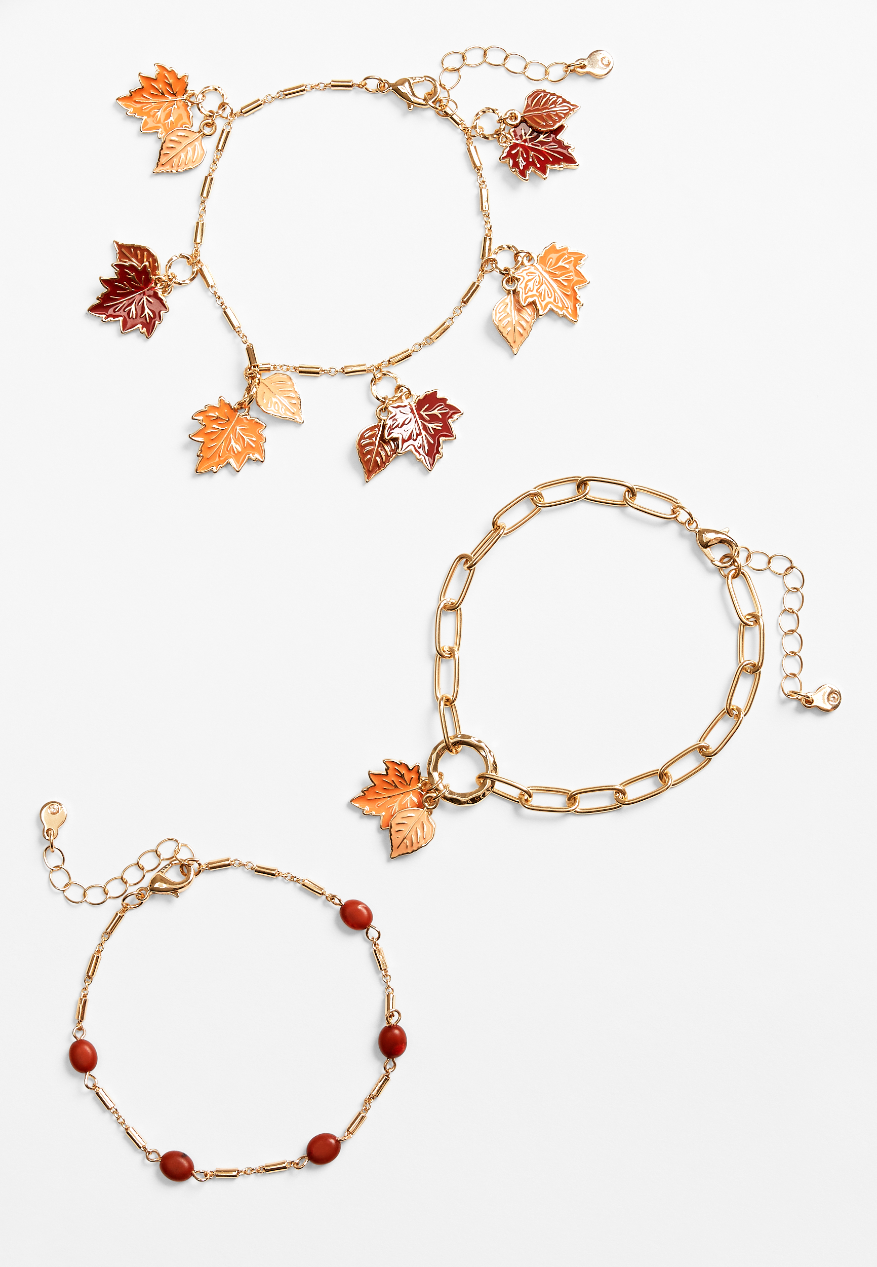 3 Pack Fall Charm Bracelet Set | maurices