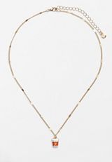 Dainty Gold Pumpkin Spice Latte Necklace, C605, small