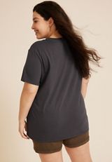 Plus Size Peanuts Woodstock Oversized Fit Graphic Tee, PHANTOM BLACK, small