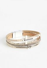 Blessed Cross Magnetic Bracelet, , small