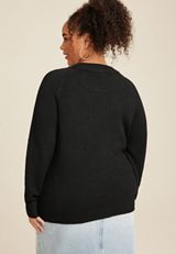 Plus Size Momster Sweater, BLACK COMBO, small