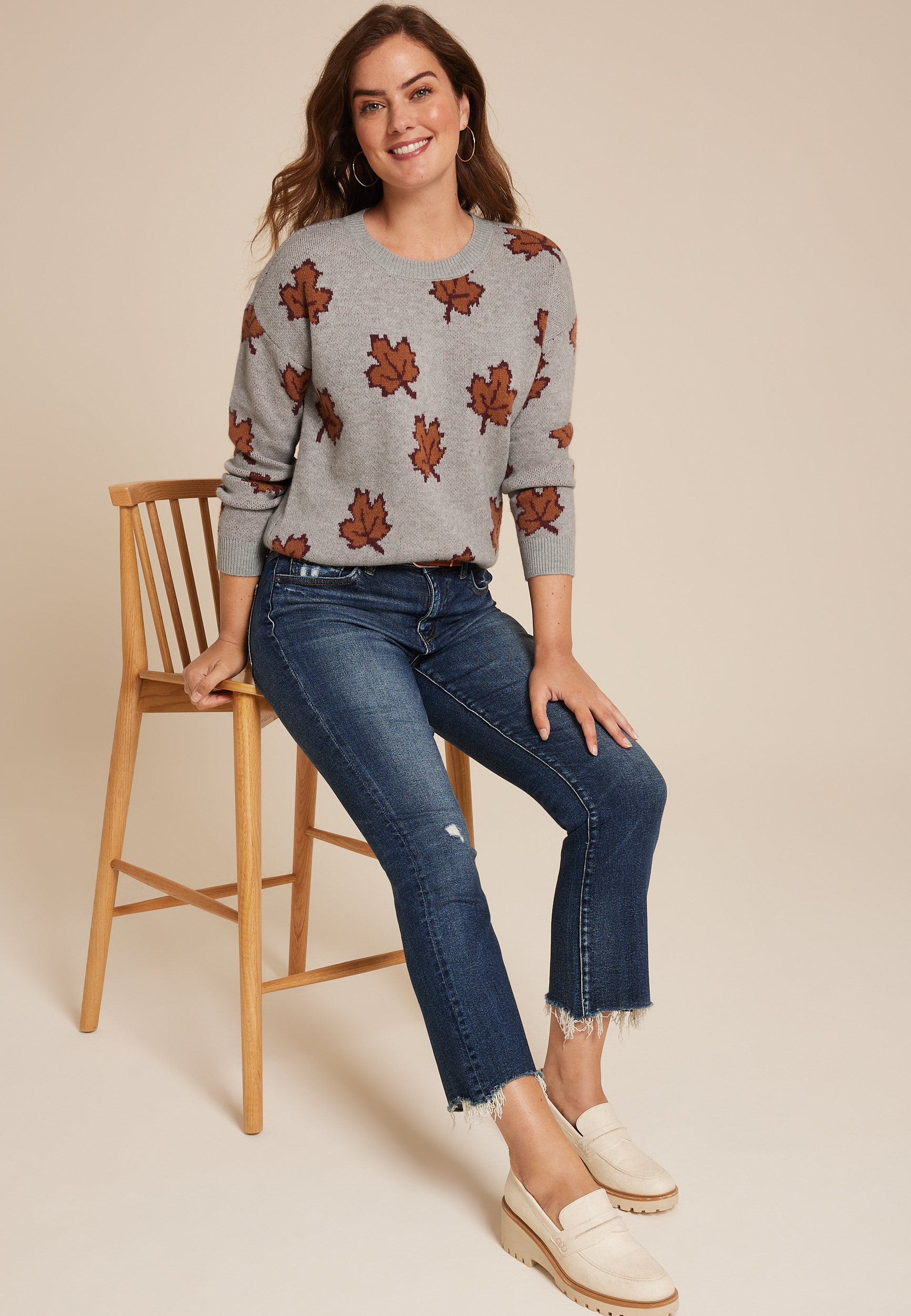 Fall Leaves Sweater, C3348, large