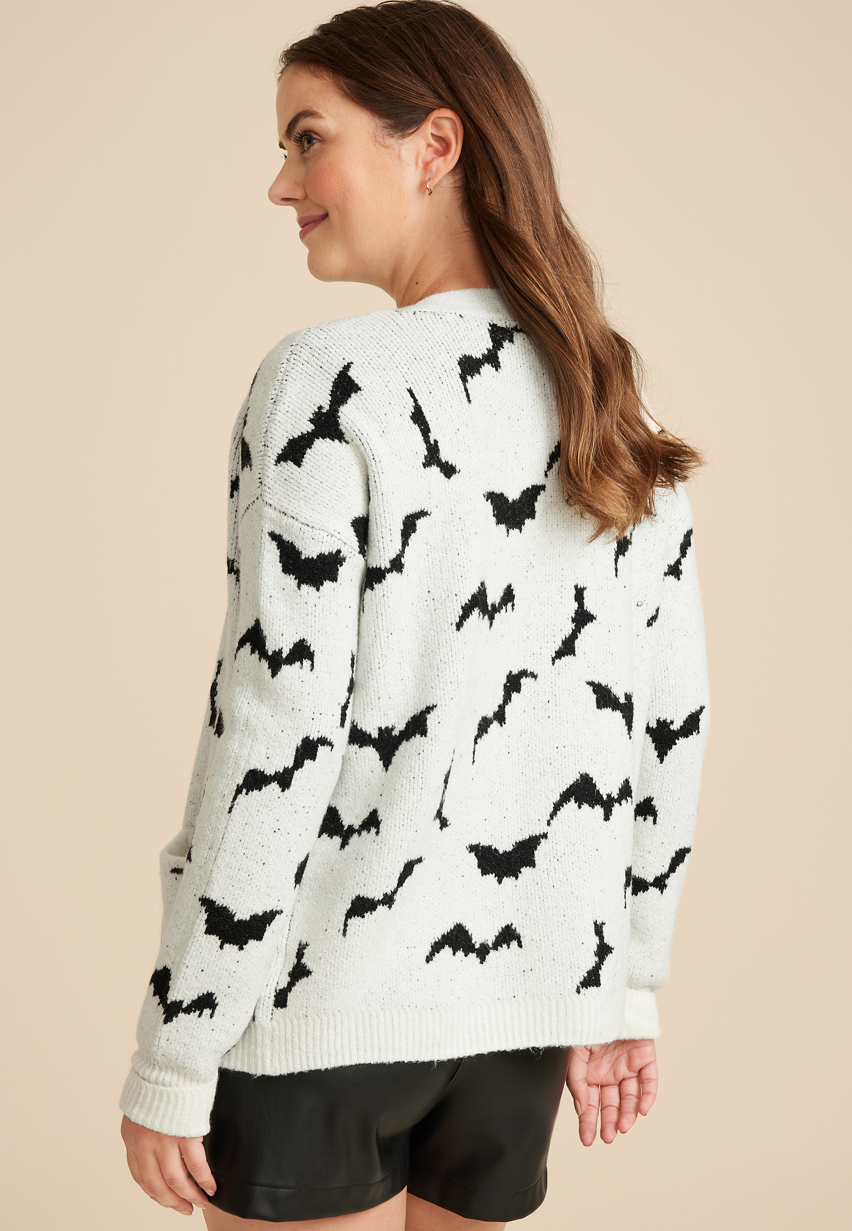 Bat Long Sleeve Cardigan, C3986, large