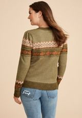 Fair Isle Pumpkin Sweater, C1829, small