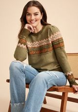 Fair Isle Pumpkin Sweater, C1829, small