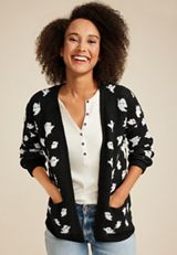 Ghost Long Sleeve Cardigan, C1756, small